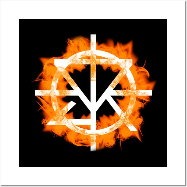 Seth Rollins Burning Logo Wall Art by lightsdsgn